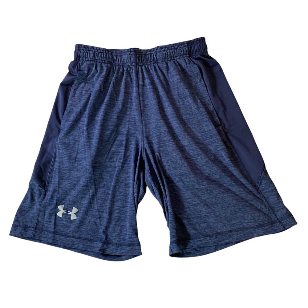 Under Armour Mens Loose Fit Athletic Shorts Blue Heather Small